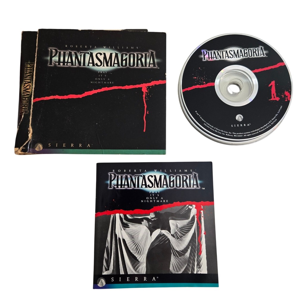 Phantasmagoria PC Game 1995 Vintage Sierra 7 Disc Set Roberta Williams Horror‎